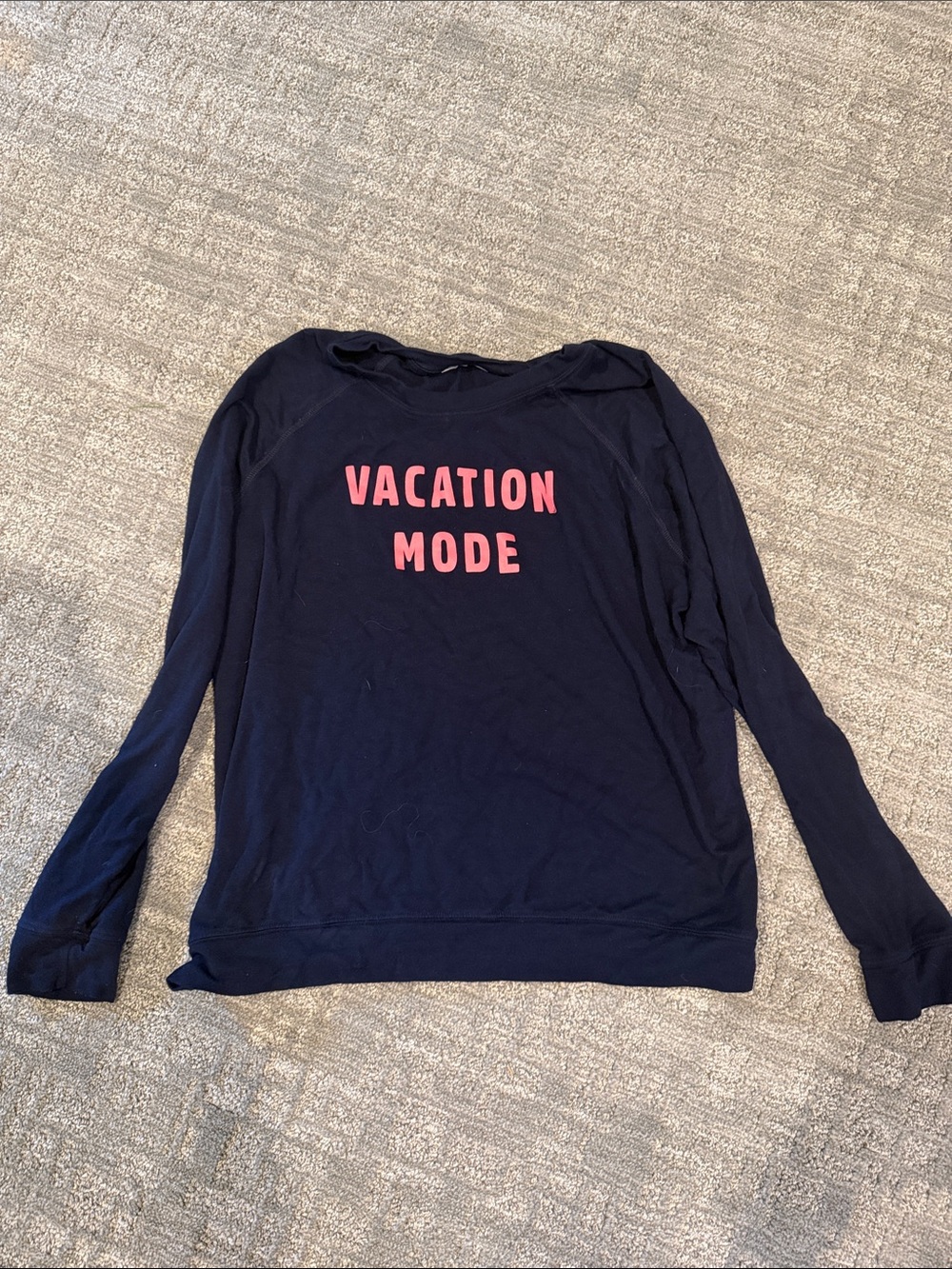 Vacation Mode Navy Women's Pullover Sweatshirt